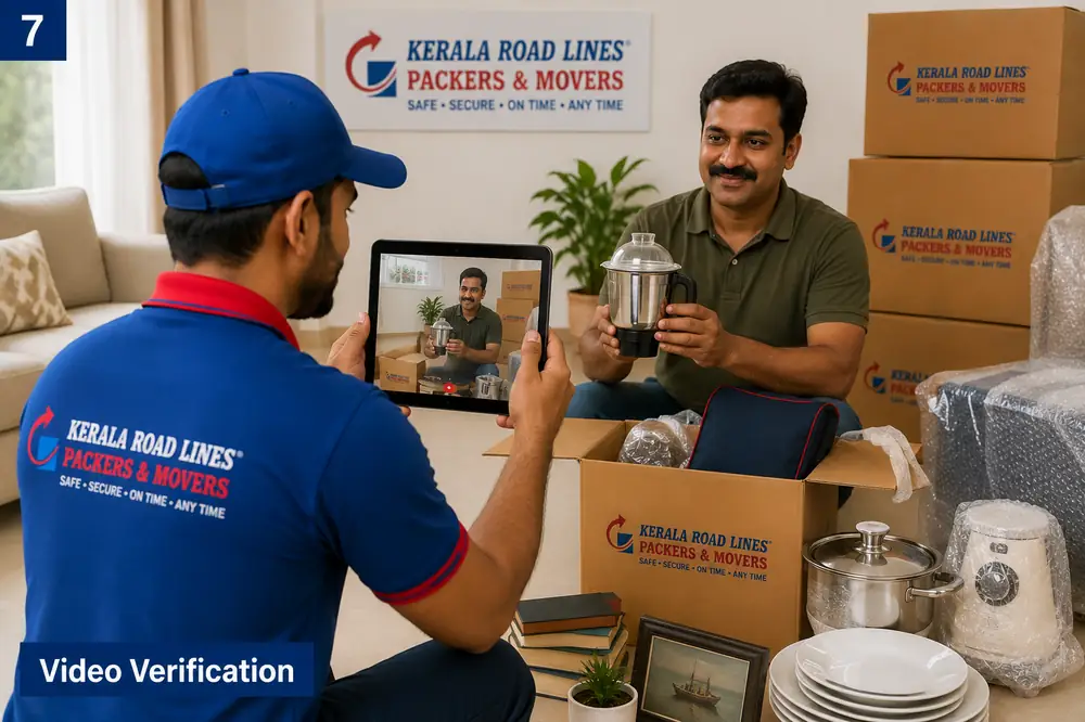 Video verification of every item before packing, so nothing is missed
